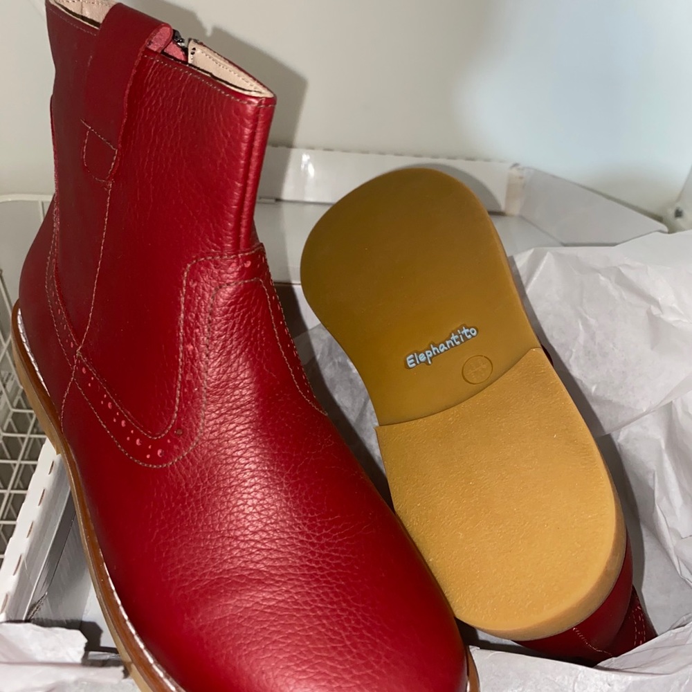 Genuine Leather girl ankle boots